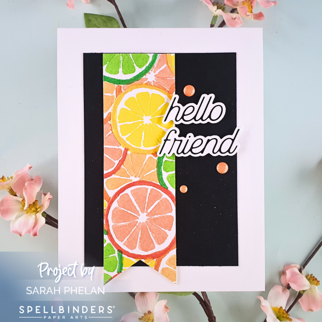 Handmade Card created by colouring embossing folders using the 3D Embossing Folder of the Month from Spellbinders