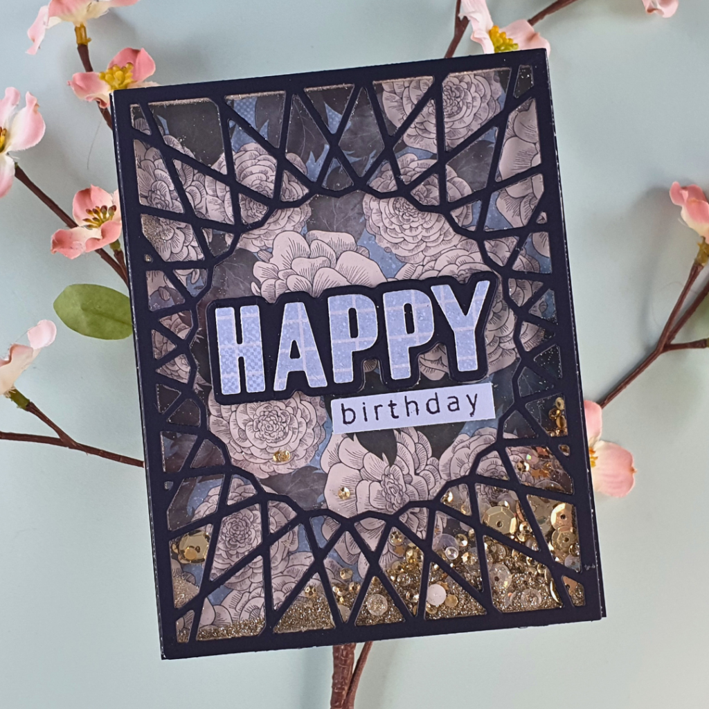 Handmade Cards created using cover dies with patterned papers