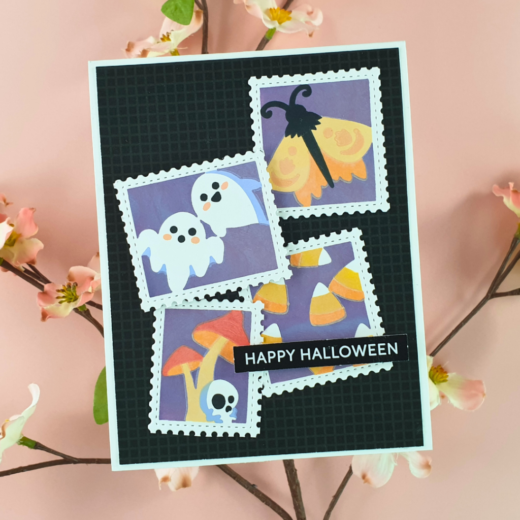 Handmade Halloween Card using the new Spooktacular collection from Waffle Flower Crafts