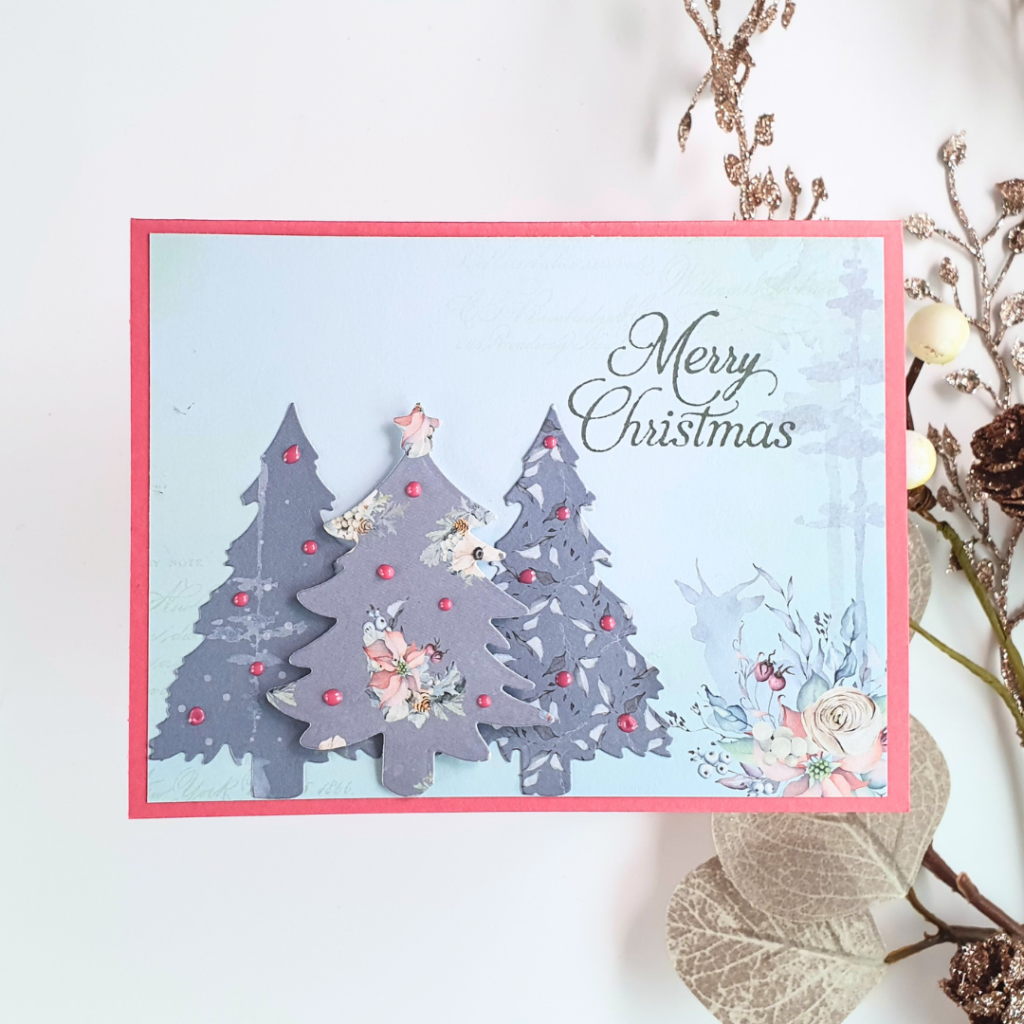 Handmade Cards showing how to Use Your Dies with Patterned Papers for Beautiful Christmas Cards