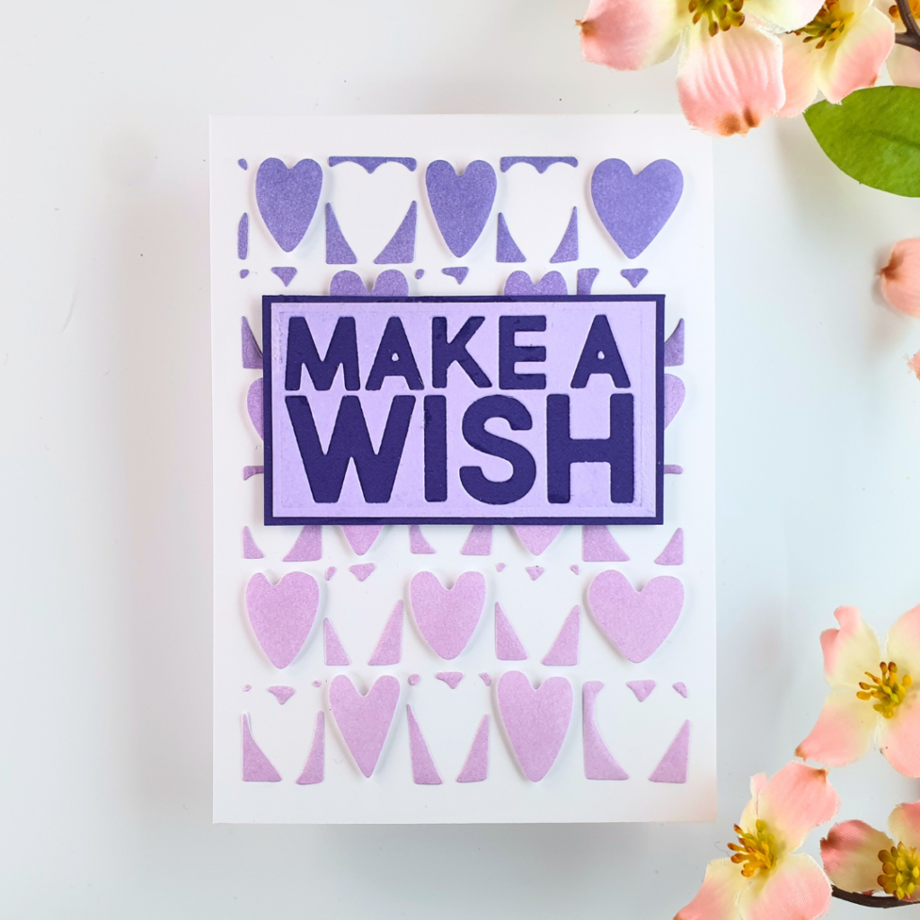 Zero-Waste Handmade Card created using cover dies from In Love Art Shop