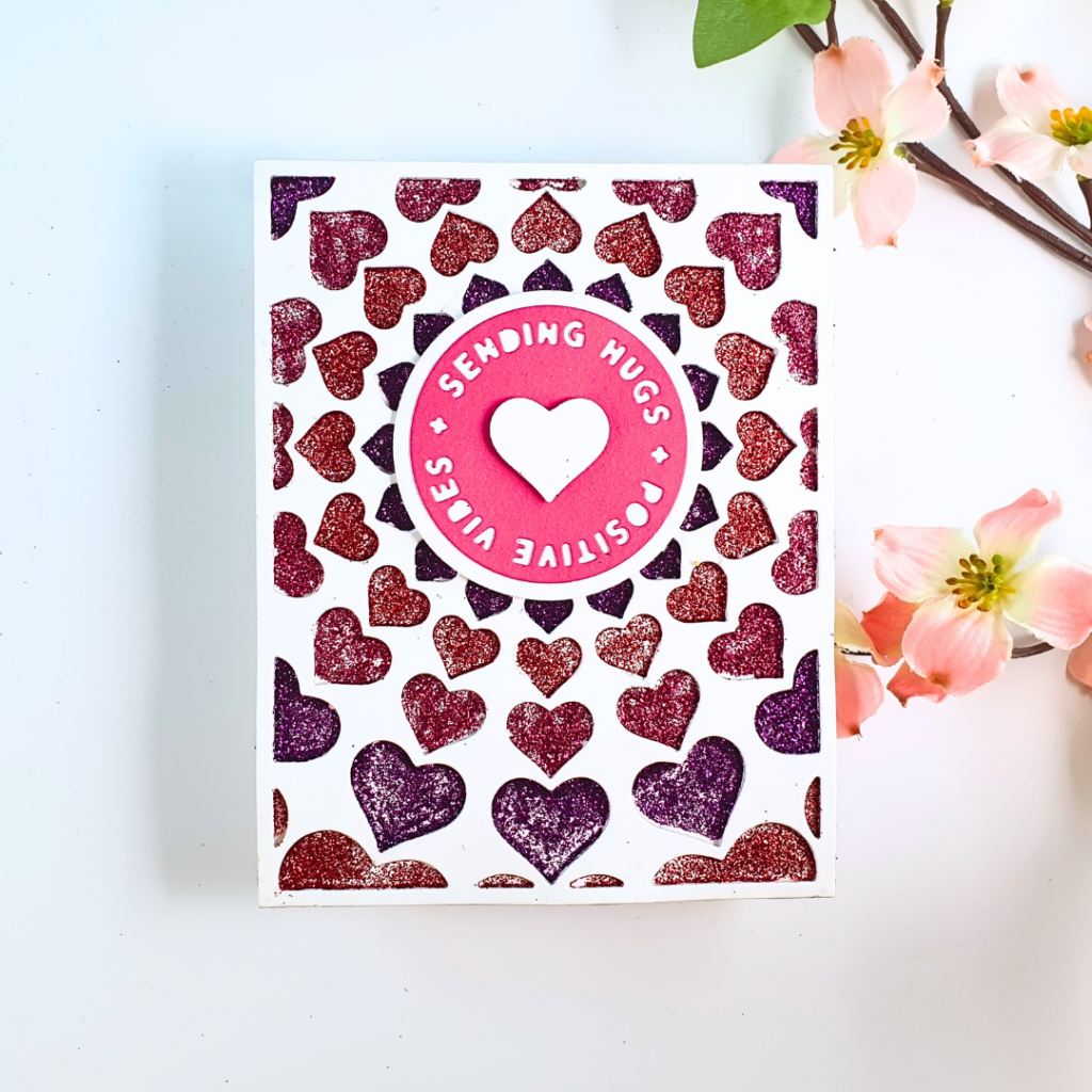 Die-Cut Inlay Card created using Heart Cover Die