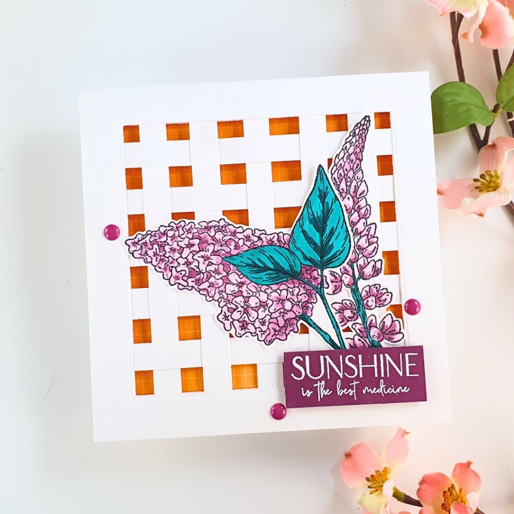 Handmade Lattice Card perfect for using up your white cardstock scraps, created using the stamp set from the latest Creative Stamping Magazine