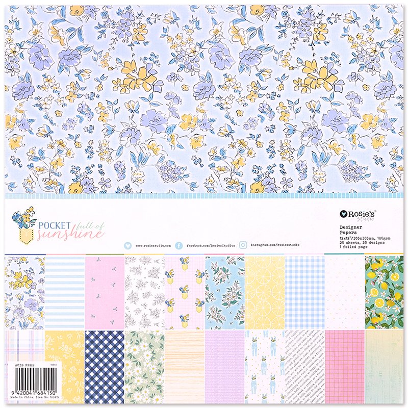 Rosie's Studio Pocket Full of Happiness 12 x 12 patterned papers