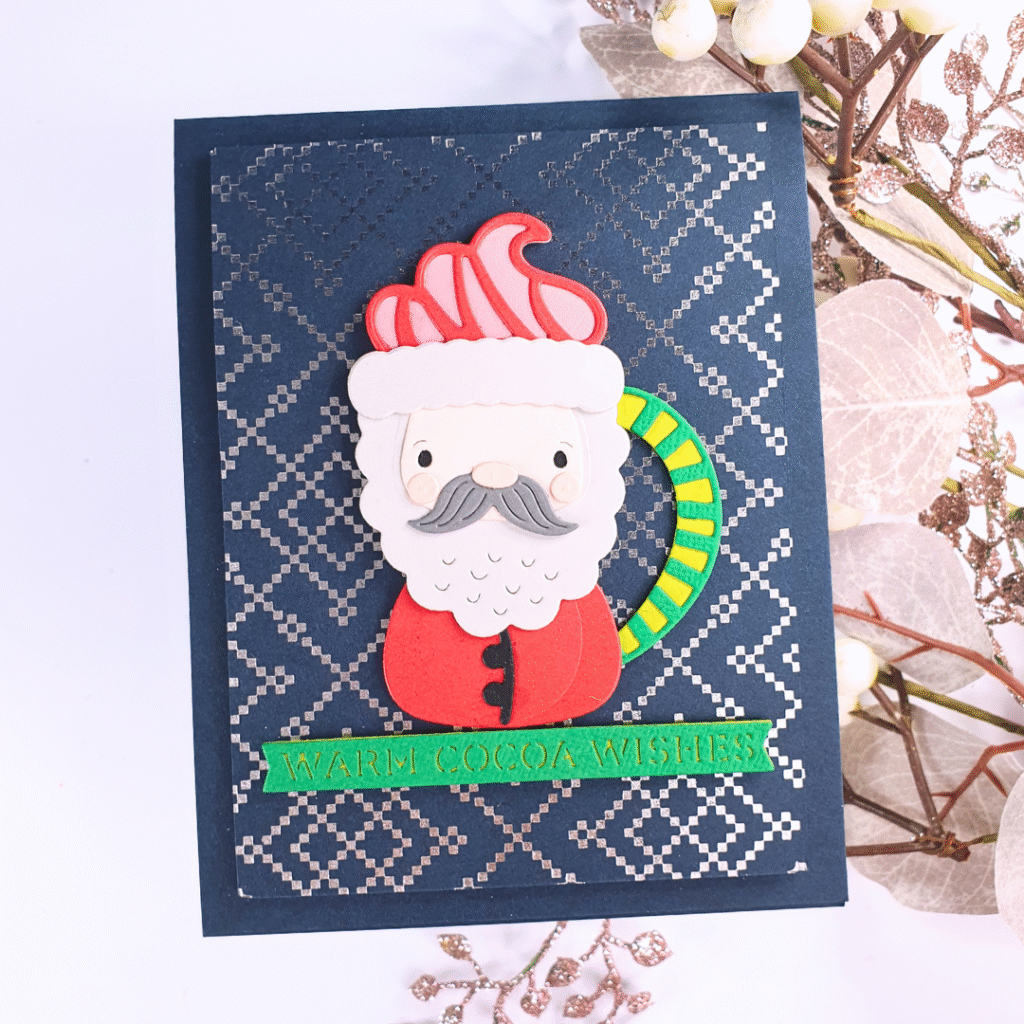Christmas Card created for Christmas in July using Spellbinders Clubs