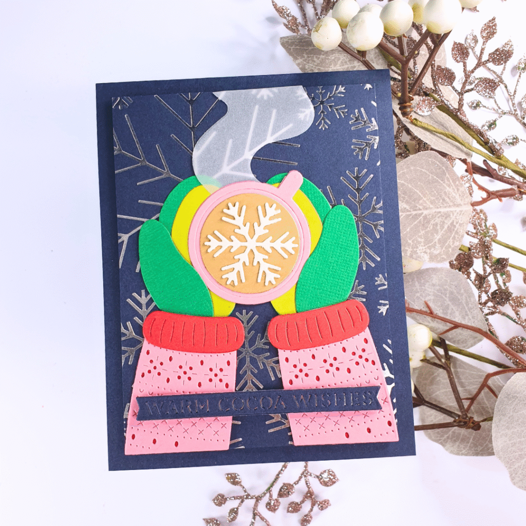 Christmas Card created for Christmas in July using Spellbinders Clubs