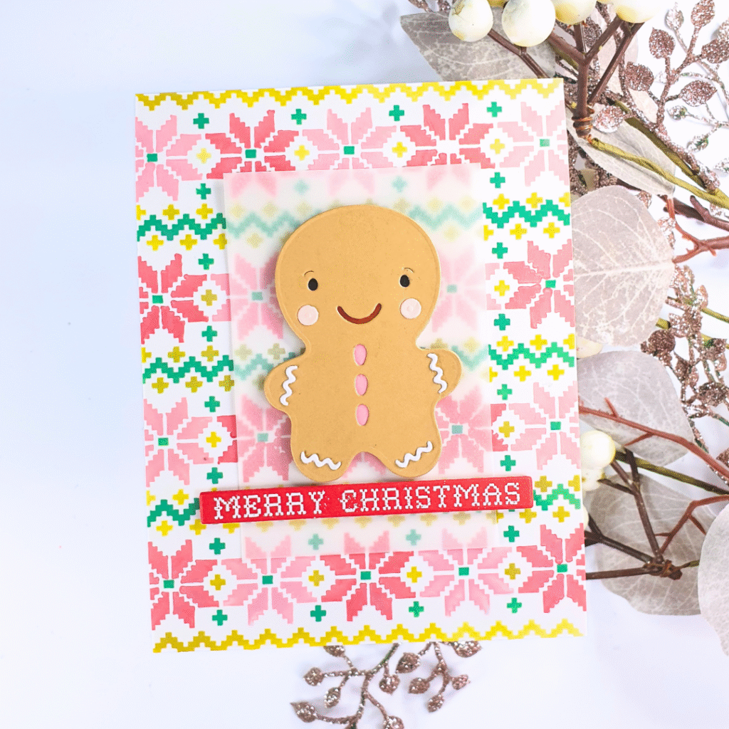 Christmas Card created for Christmas in July using Spellbinders Clubs