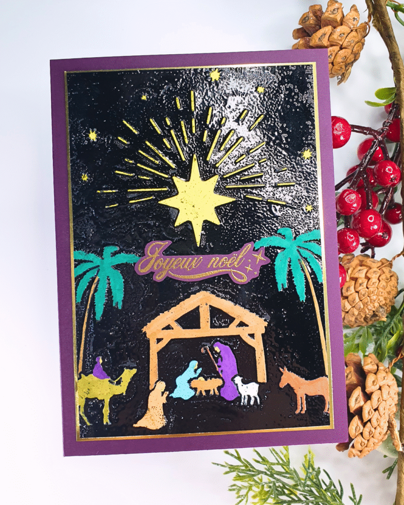 Quick Christmas Card created by Sarah Phelan from Sarah's Stampin Retreat using the Cover Gift from Simply Cards and Papercraft Magazine