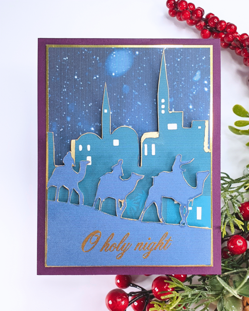 Quick Christmas Card created by Sarah Phelan from Sarah's Stampin Retreat using the Cover Gift from Simply Cards and Papercraft Magazine