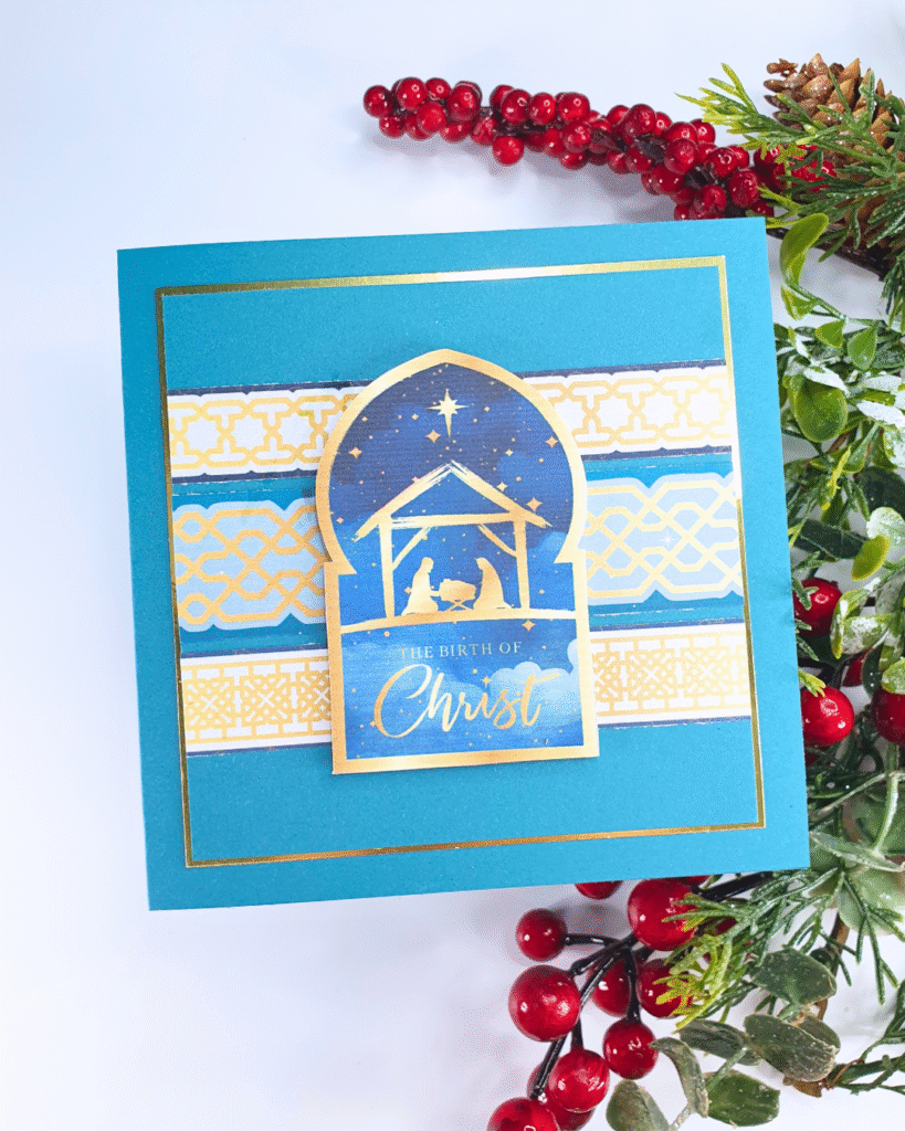 Quick Christmas Card created by Sarah Phelan from Sarah's Stampin Retreat using the Cover Gift from Simply Cards and Papercraft Magazine