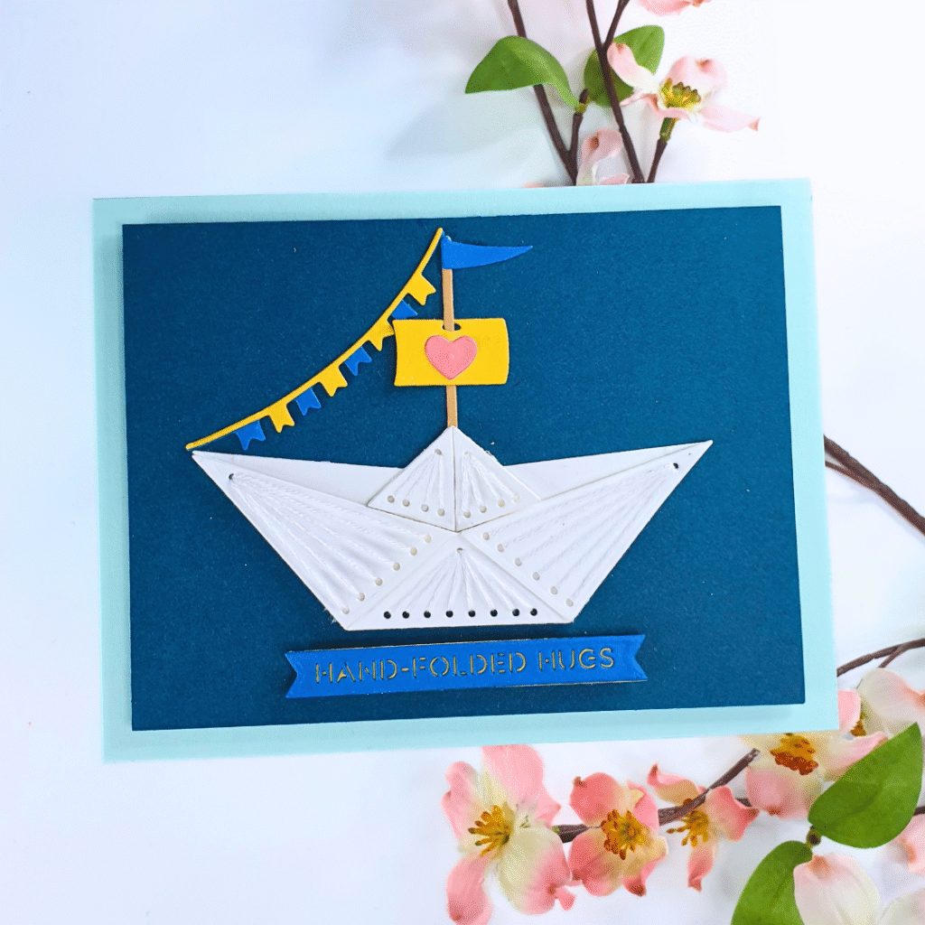 Cute Handmade Under the Sea themed card created using this month's Spellbinders Clubs