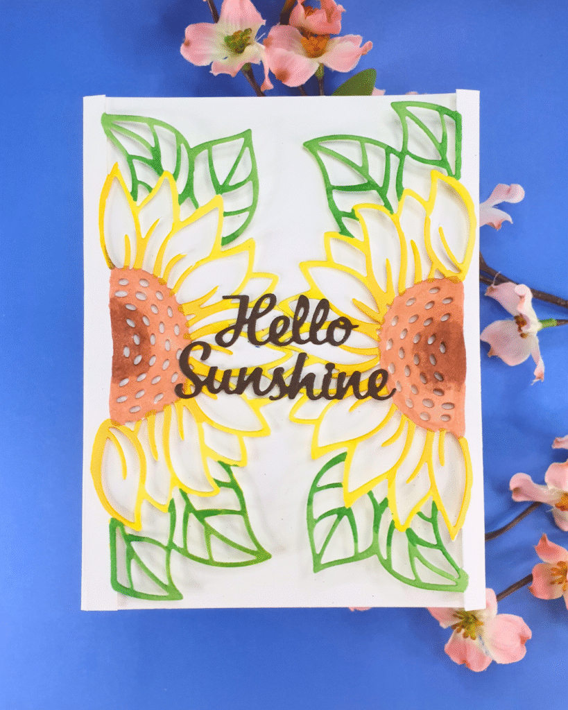 Handmade Card showing different ways to use your over-edge dies using this month's Die-Cutting Essentials Magazine Cover Gift