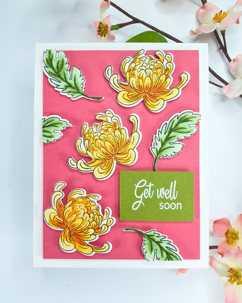 Handmade Card showcasing die-cutting techniques using the Lisa Horton Magazine Box Kit