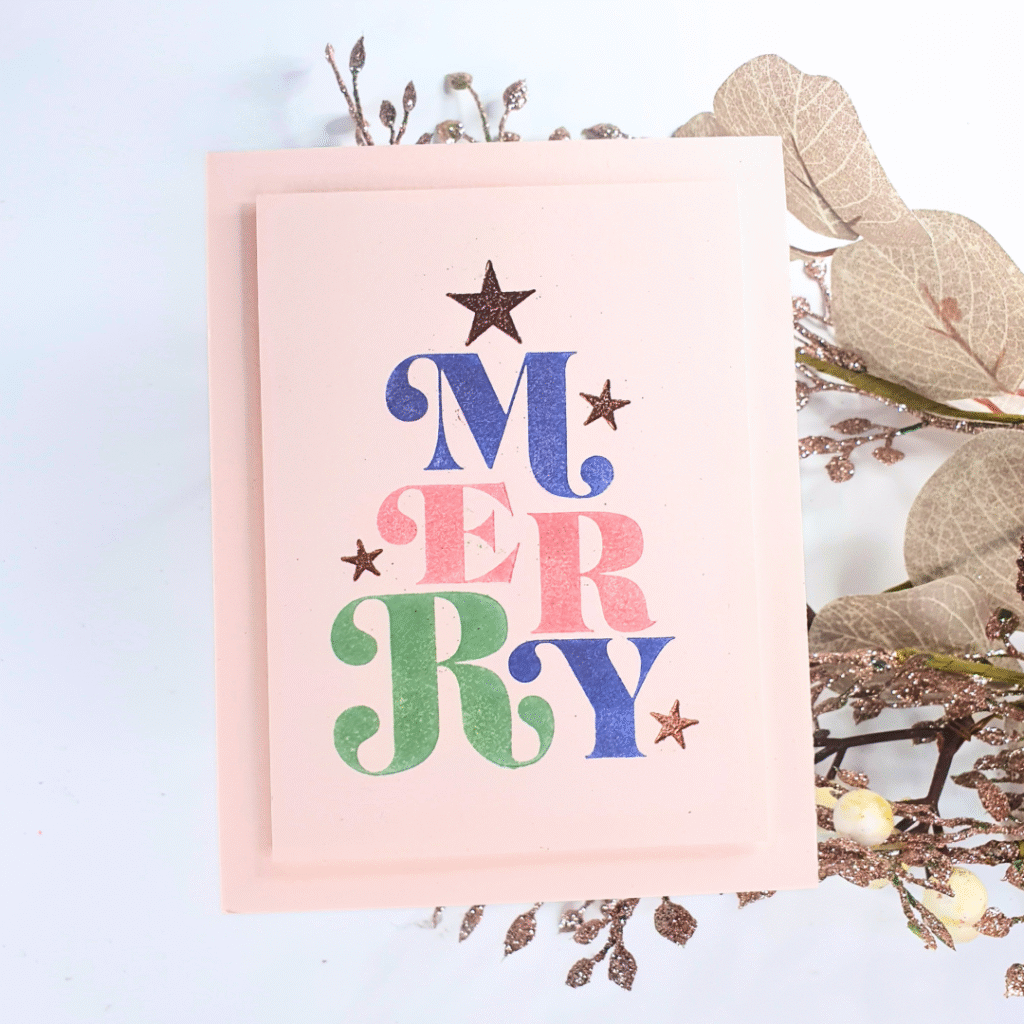 Handmade Card created with the Very Merry collection from Hero Arts