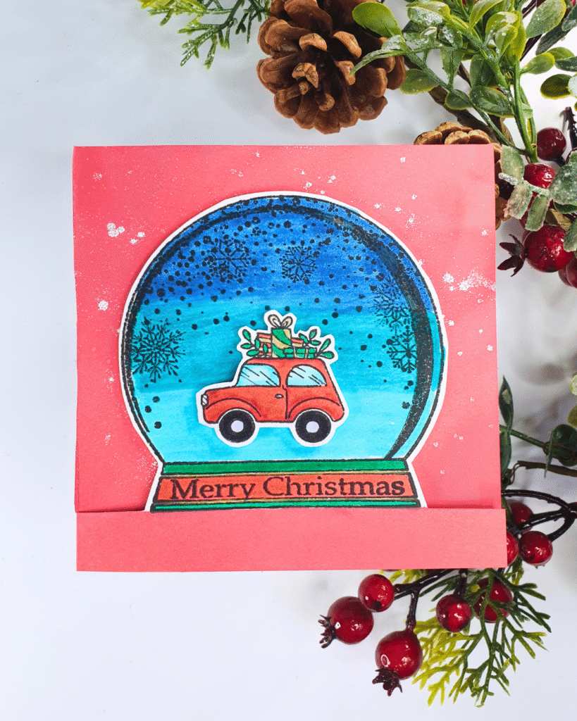 Handmade Shaped Card created using the stamps from Creative Stamping Magazine 153