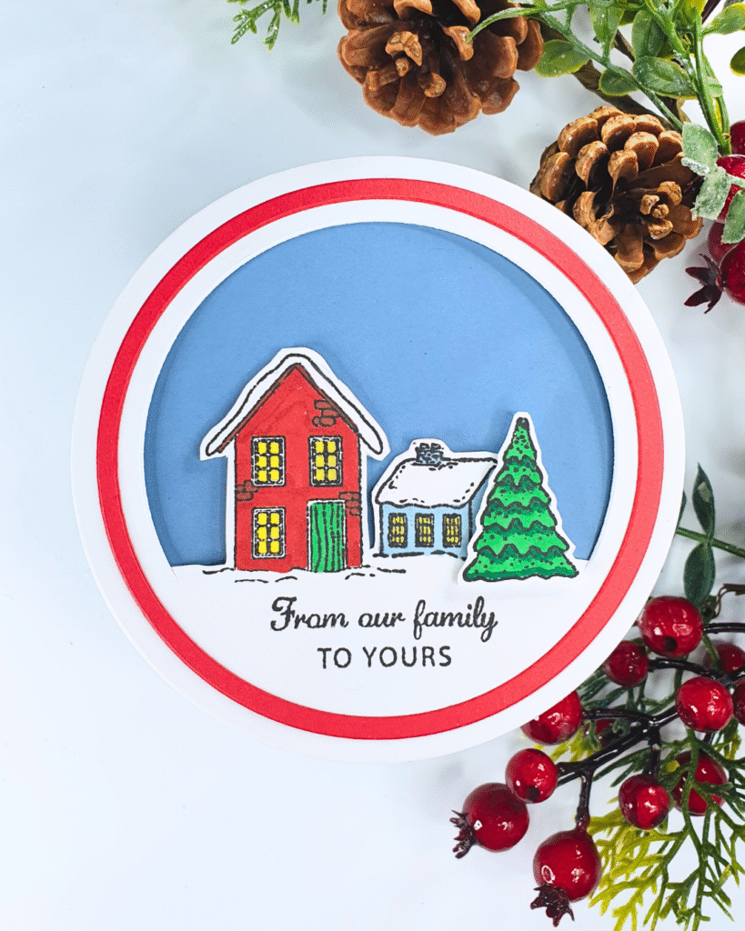 Handmade Shaped Card created using the stamps from Creative Stamping Magazine 153