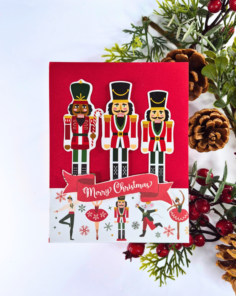 Christmas Card Created with the Nutcracker Christmas collection from Echo Park