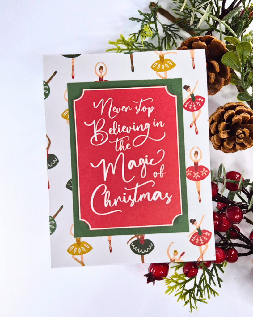 Christmas Card Created with the Nutcracker Christmas collection from Echo Park