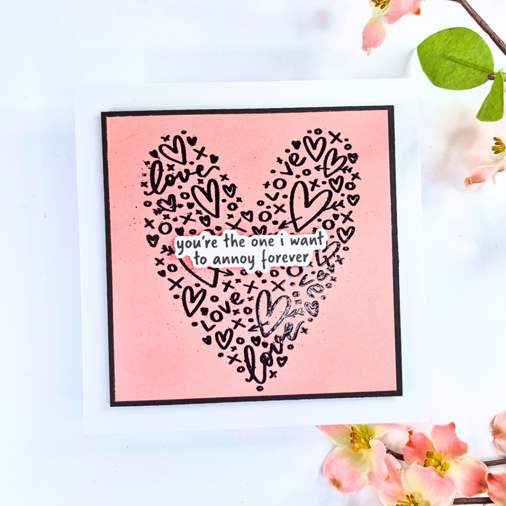 Handmade Card Showing Ink Blending Techniques created with Spellbinders December Clubs