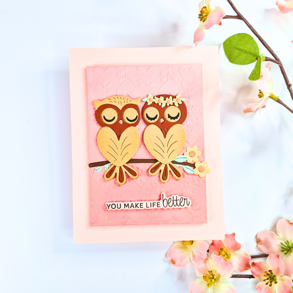 Handmade Card Showing Ink Blending Techniques created with Spellbinders December Clubs