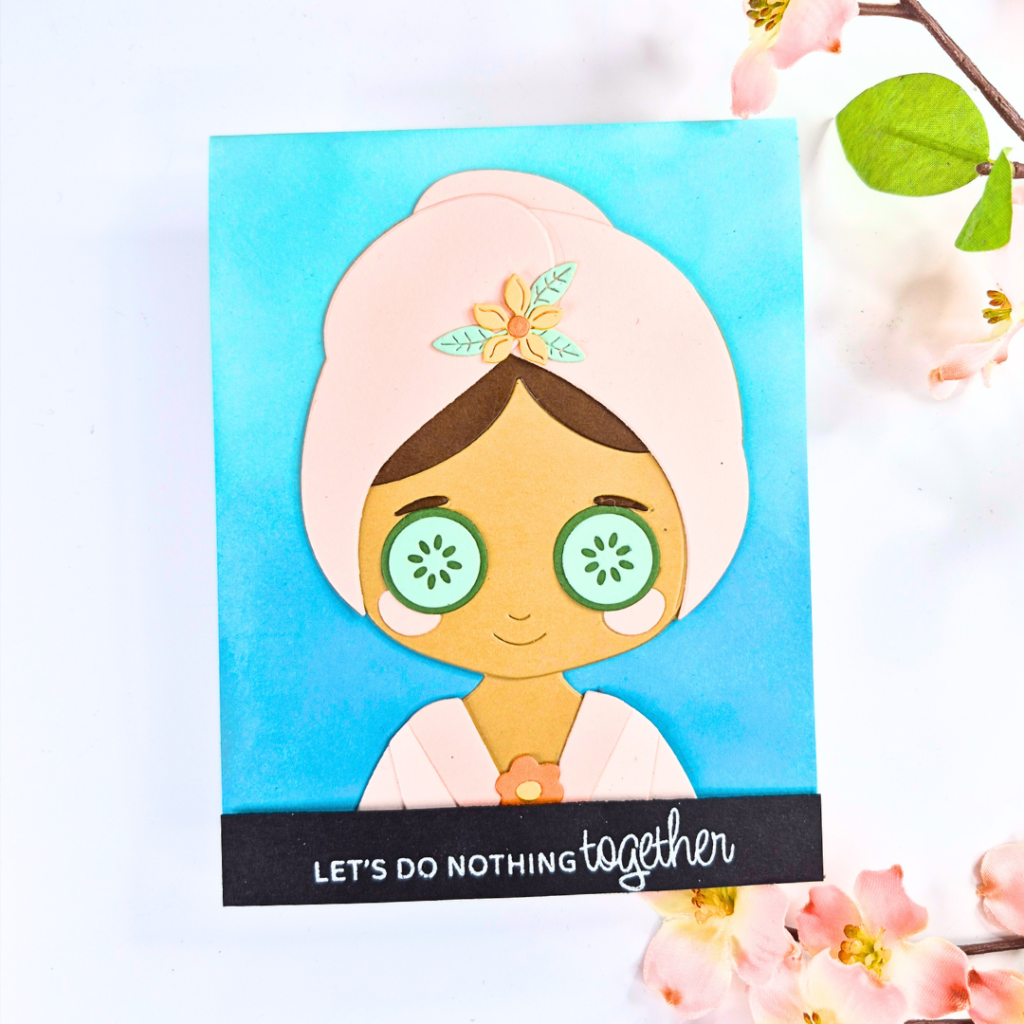 Handmade Card Showing Ink Blending Techniques created with Spellbinders December Clubs