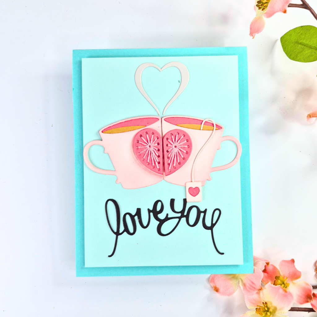 Handmade Card Showing Ink Blending Techniques created with Spellbinders December Clubs