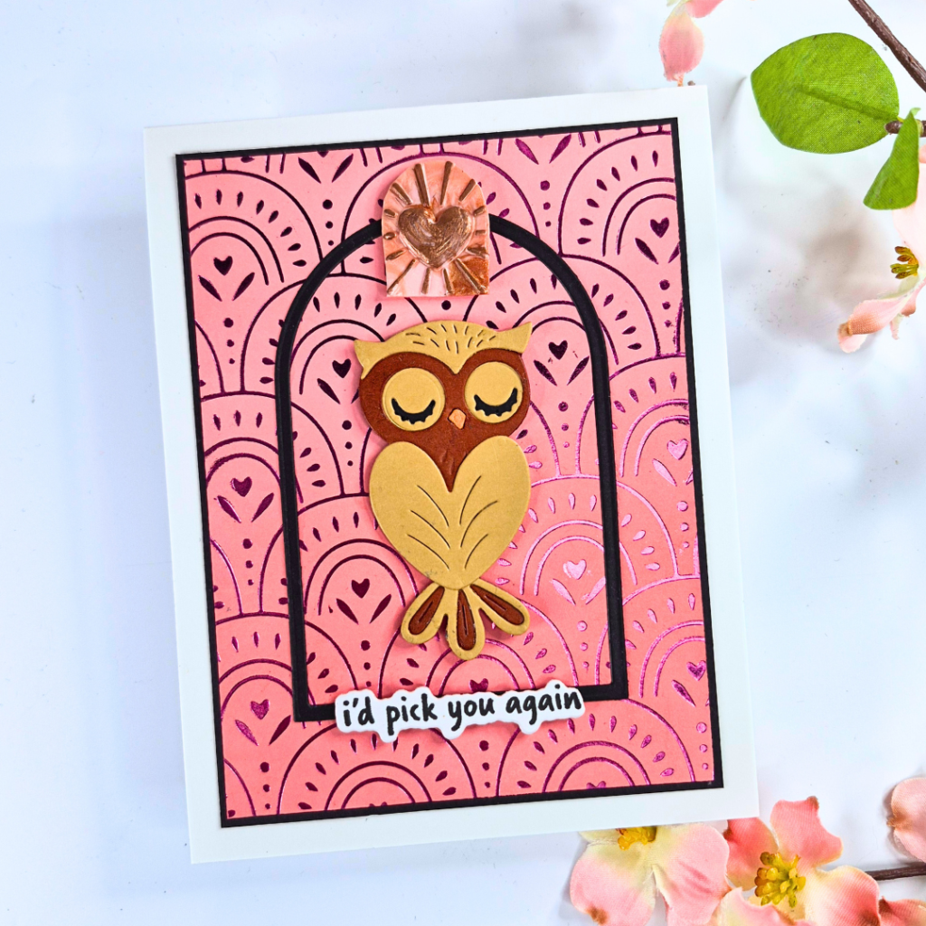 Handmade Card Showing Ink Blending Techniques created with Spellbinders December Clubs