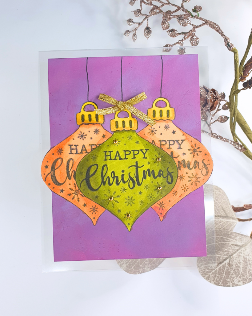 Handmade Christmas Card created using the gift from Simply Cards and Papercraft Magazine 274