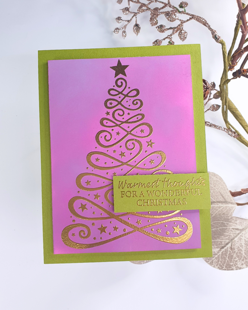 Handmade Christmas Card created using the gift from Simply Cards and Papercraft Magazine 274