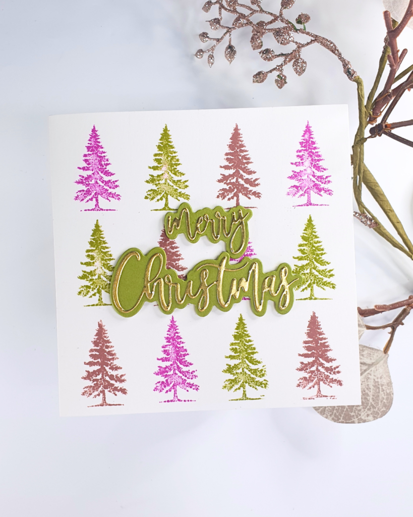 Handmade Christmas Card created using the gift from Simply Cards and Papercraft Magazine 274