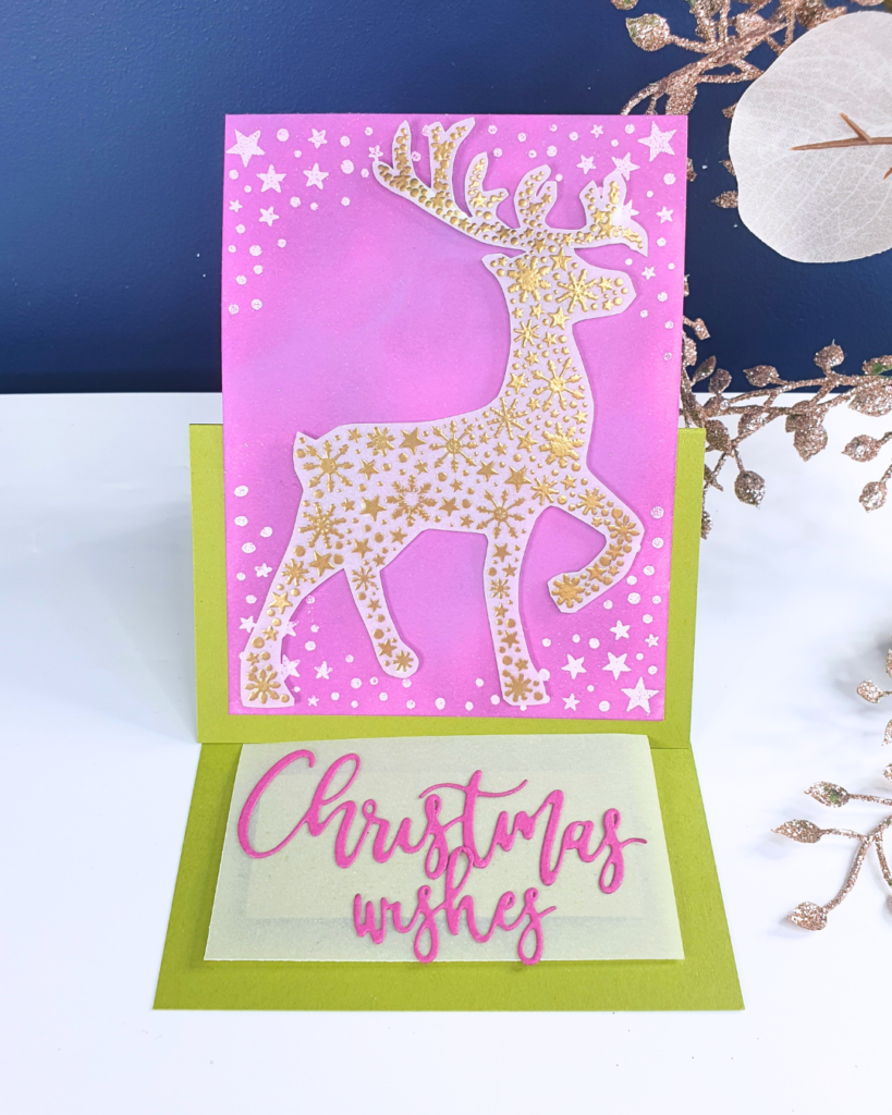 Handmade Christmas Card created using the gift from Simply Cards and Papercraft Magazine 274