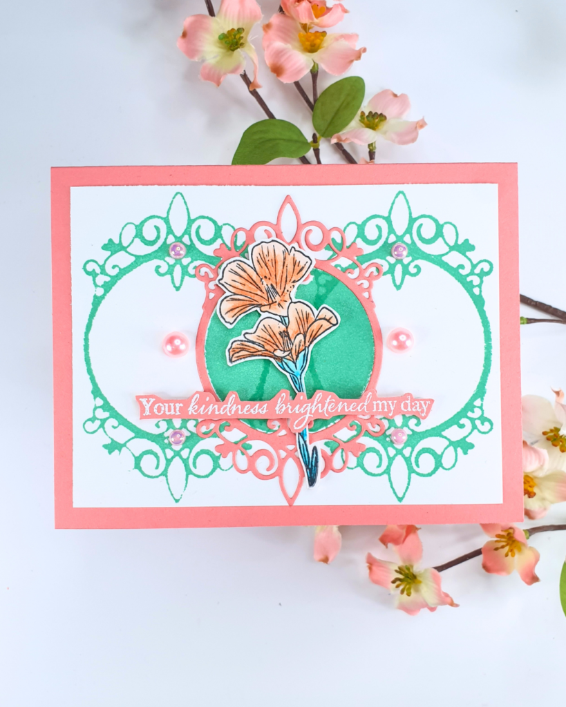 Handmade Card showcasing how to turn your dies into stamps using the Crafter's Companion Magazine Box Kit