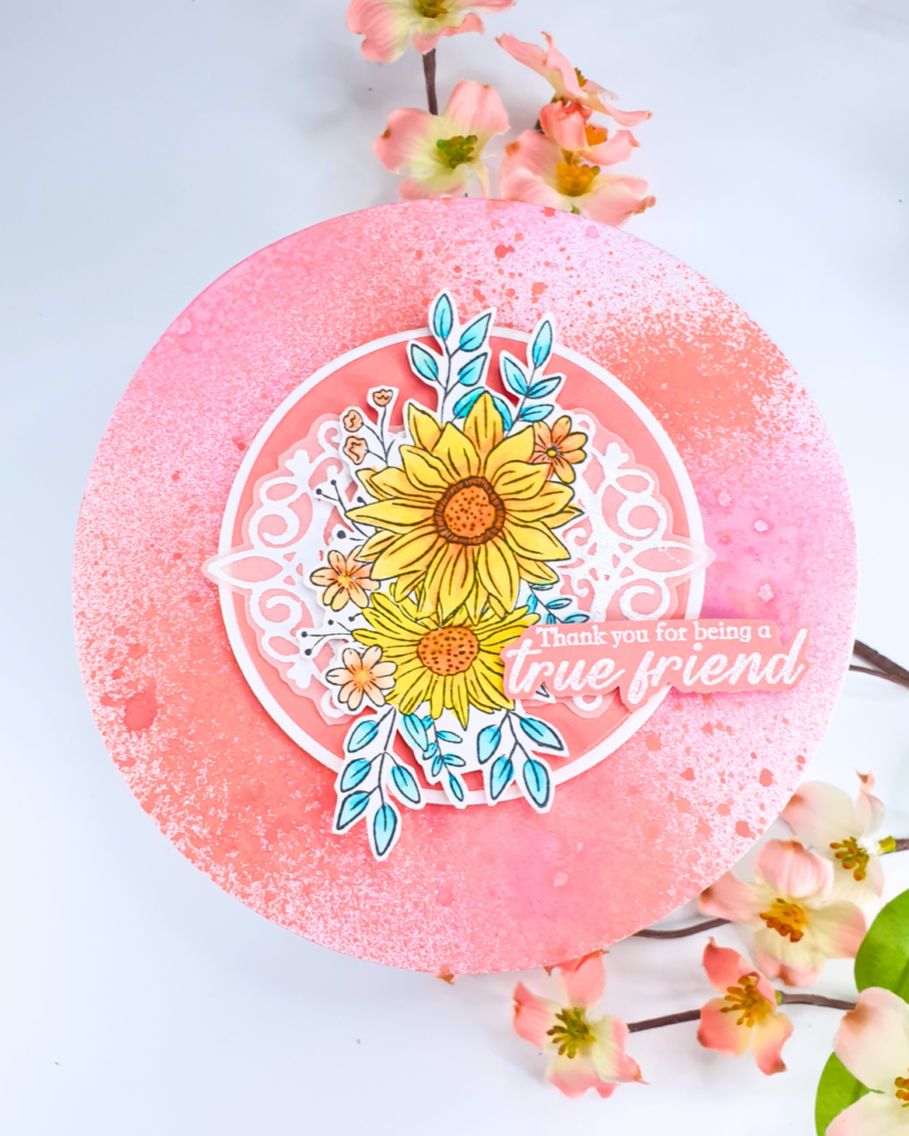 Handmade Card showcasing how to turn your dies into stamps using the Crafter's Companion Magazine Box Kit