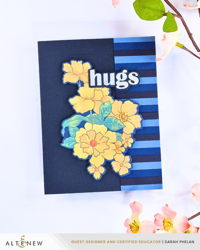 Handmade Card created using the Altenew One Go Friendship Flowers bundle