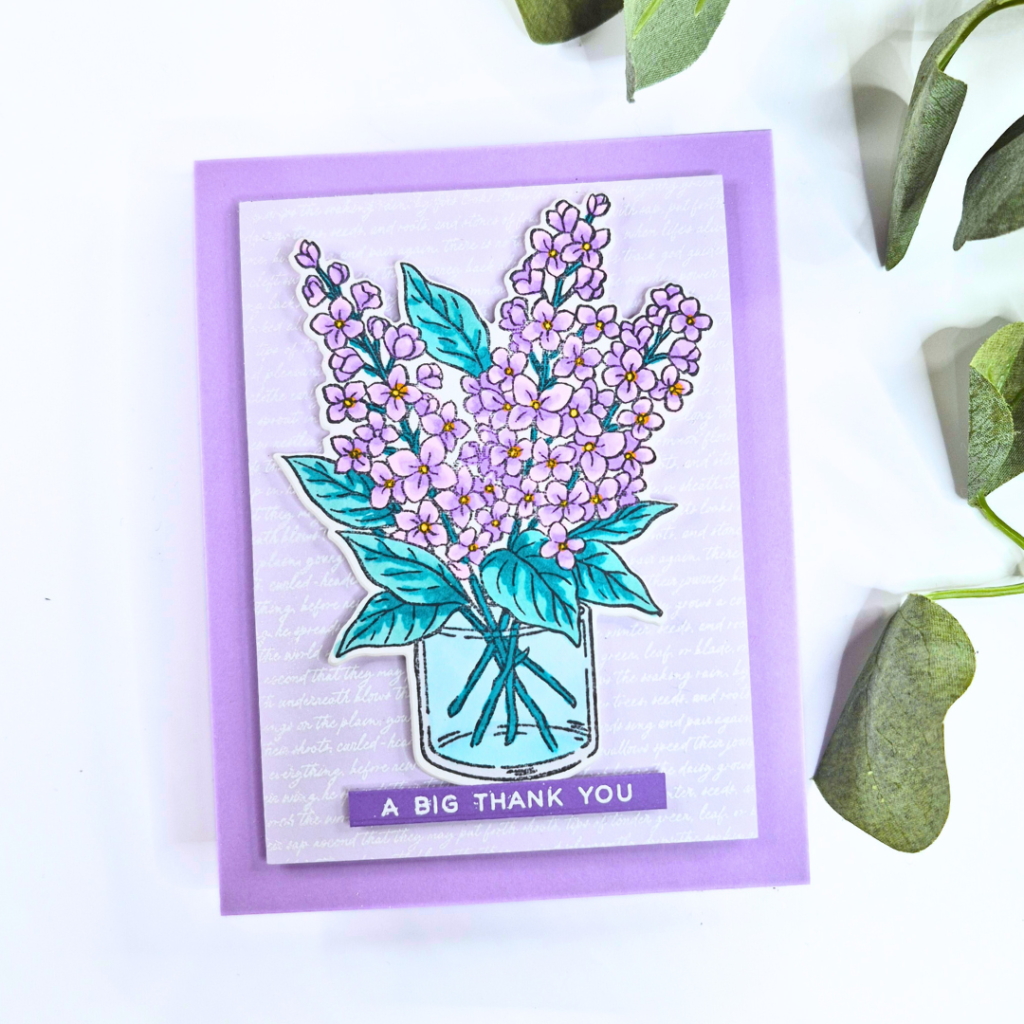 Handmade Card created using the Spring Meadow Release from Hero Arts