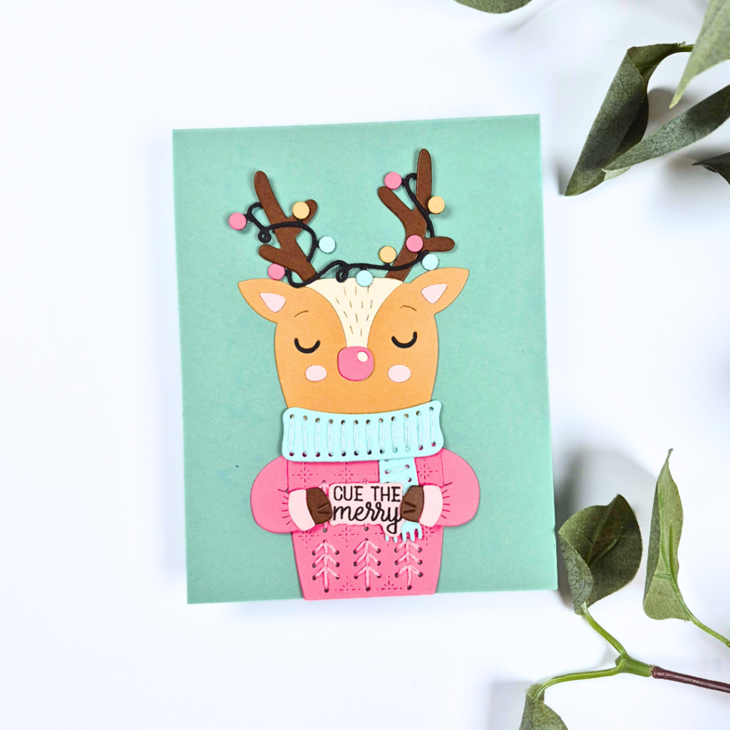 Handmade Card created by Sarah Phelan from Sarah's Stampin Retreat using the Christmas in July Clubs from Spellbinders