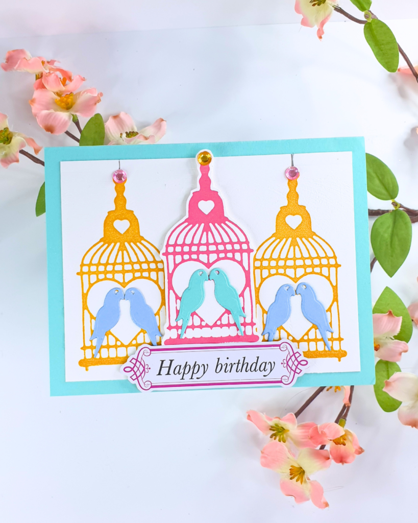 Handmade Card showing how to use your dies as stamps created using the Crafter's Companion Box Kit #12