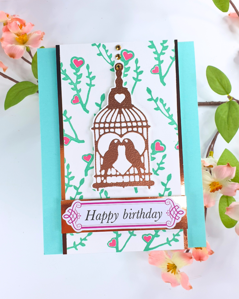 Handmade Card showing how to use your dies as stamps created using the Crafter's Companion Box Kit #12