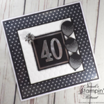 40th Birthday Card with Large Numbers Dies