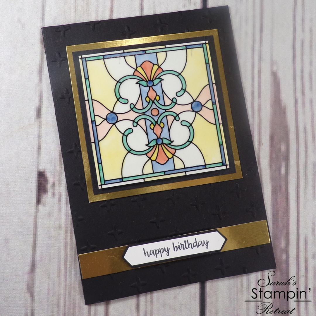 Graceful Glass Handmade Birthday Card