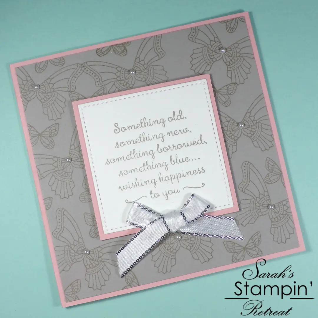 Special Celebrations Handmade Wedding Card created by UK Independent Stampin' Up Demonstrator Sarah Phelan from Sarah's Stampin' Retreat using the Special Celebrations and Butterfly Gala stamp sets from Stampin' Up