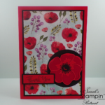 Layered Poppy Handmade Thank You Card