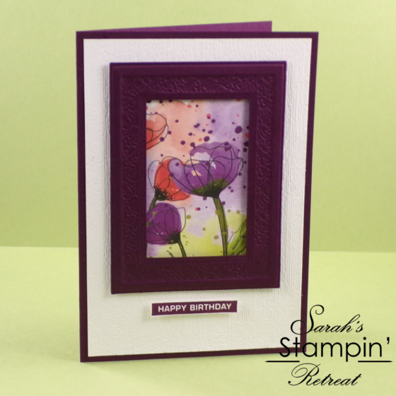 Peaceful Poppies framed Birthday Card