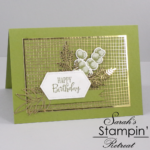 Forever Greenery Green and Gold Birthday Card