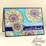 Celebrate Sunflowers Handmade Thank You Card