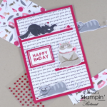 Cat Birthday Card with Playful Pets from Stampin’ Up