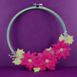 Poinsettia Embroidery Hoop Wreath Video Tutorial