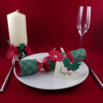 Christmas Place Setting Video Tutorial using Poinsettia Dies