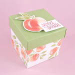 Hand Stamped Peach Gift Box with Sweet as a Peach