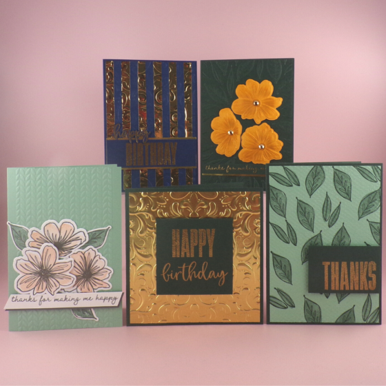 5 ways to create cards with embossing folders